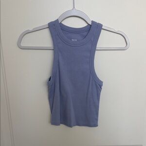 Maeve Lavender Ribbed Crop Tank Top
